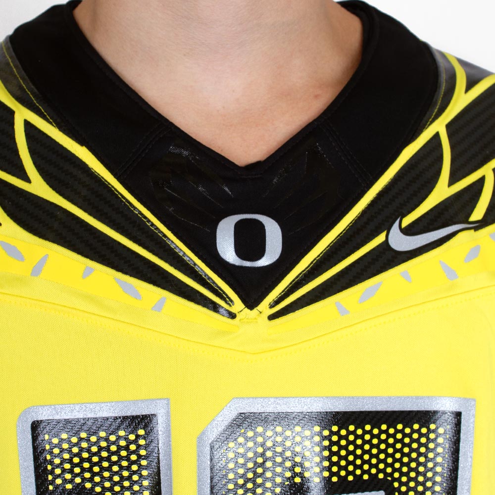 Classic Oregon O, Nike, Yellow, Jerseys, Polyester, Men, Football, Game Day, 2024, #10, Herbert, Ribbon, 843177